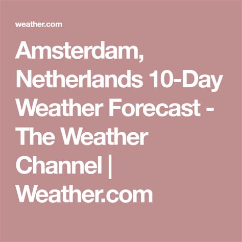 weather netherlands 10 day forecast